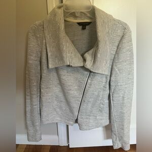 Banana Republic Cropped Sweater Blazer, Grey, Size Medium
